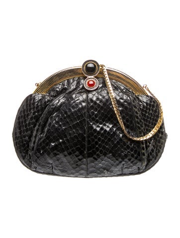 Judith Leiber Snakeskin Shoulder Bag