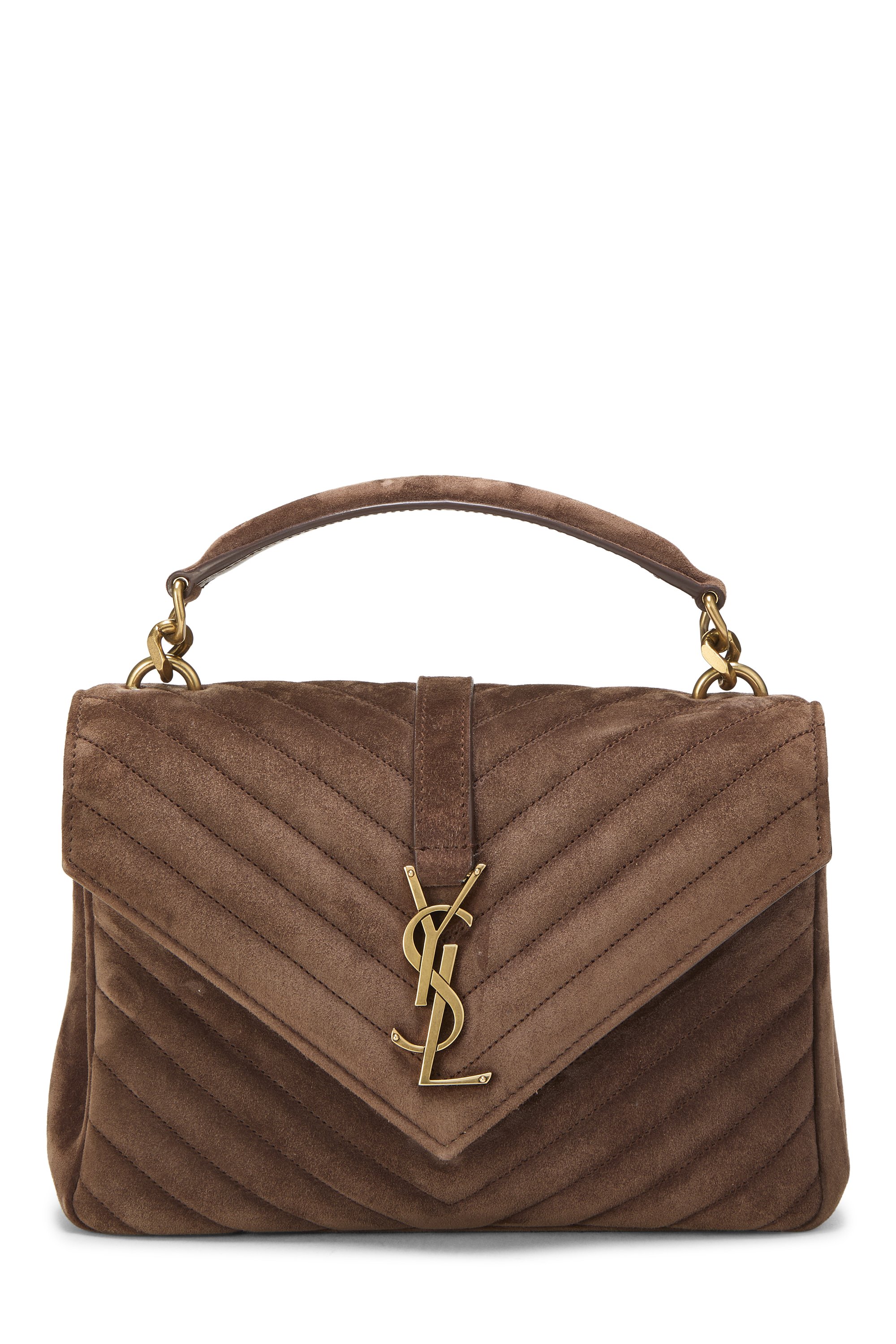 Brown Chevron Suede College Medium