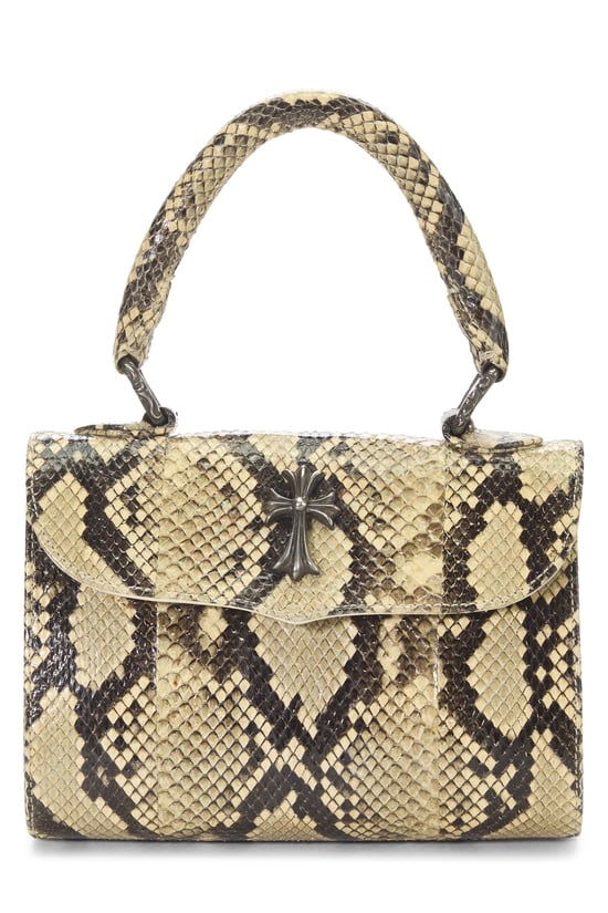 Chrome Hearts Multicolor Python Cross Top Handle Bag