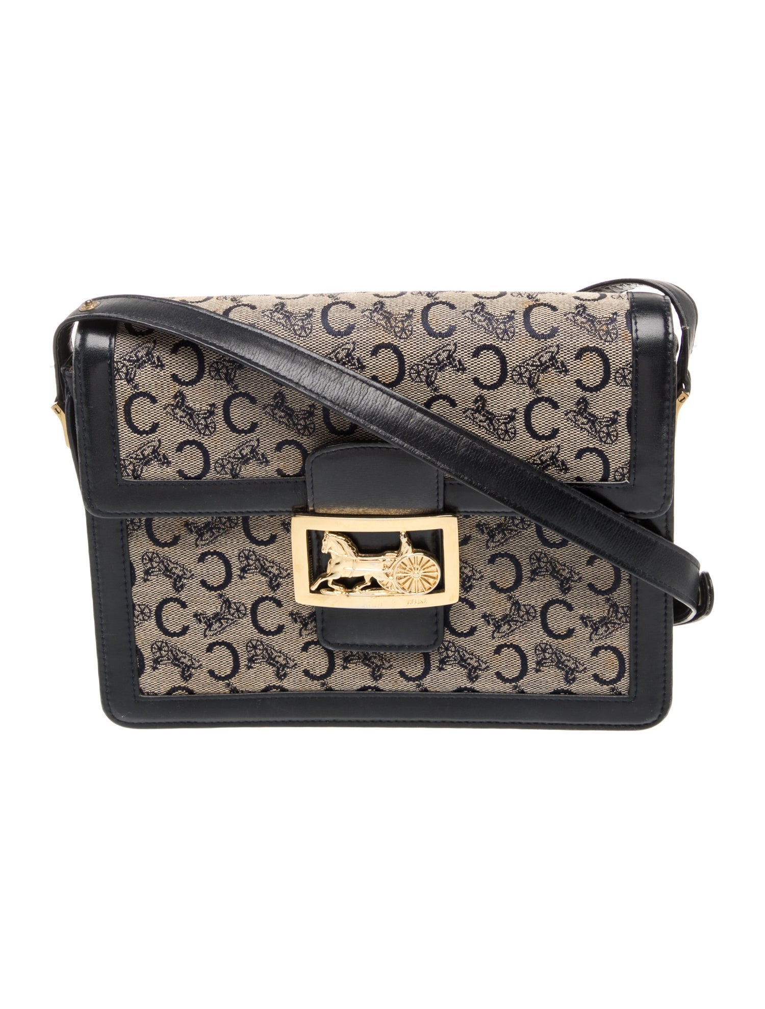Monogram Horse Carriage Flap Bag Vintage