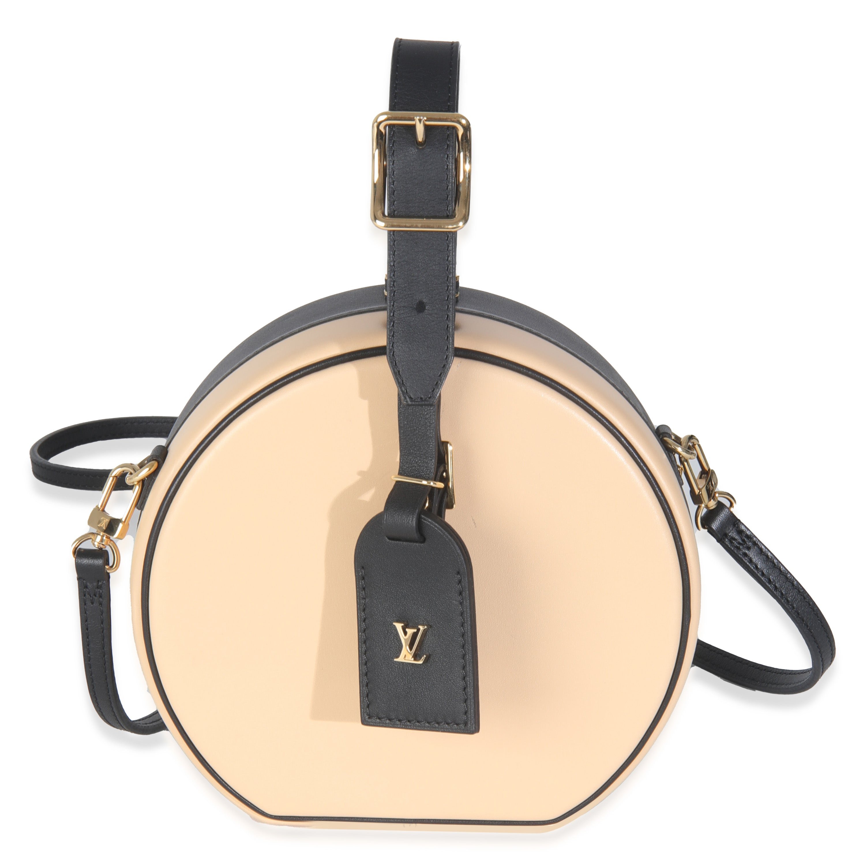 Black Beige Calfskin Petite Boite Chapeau