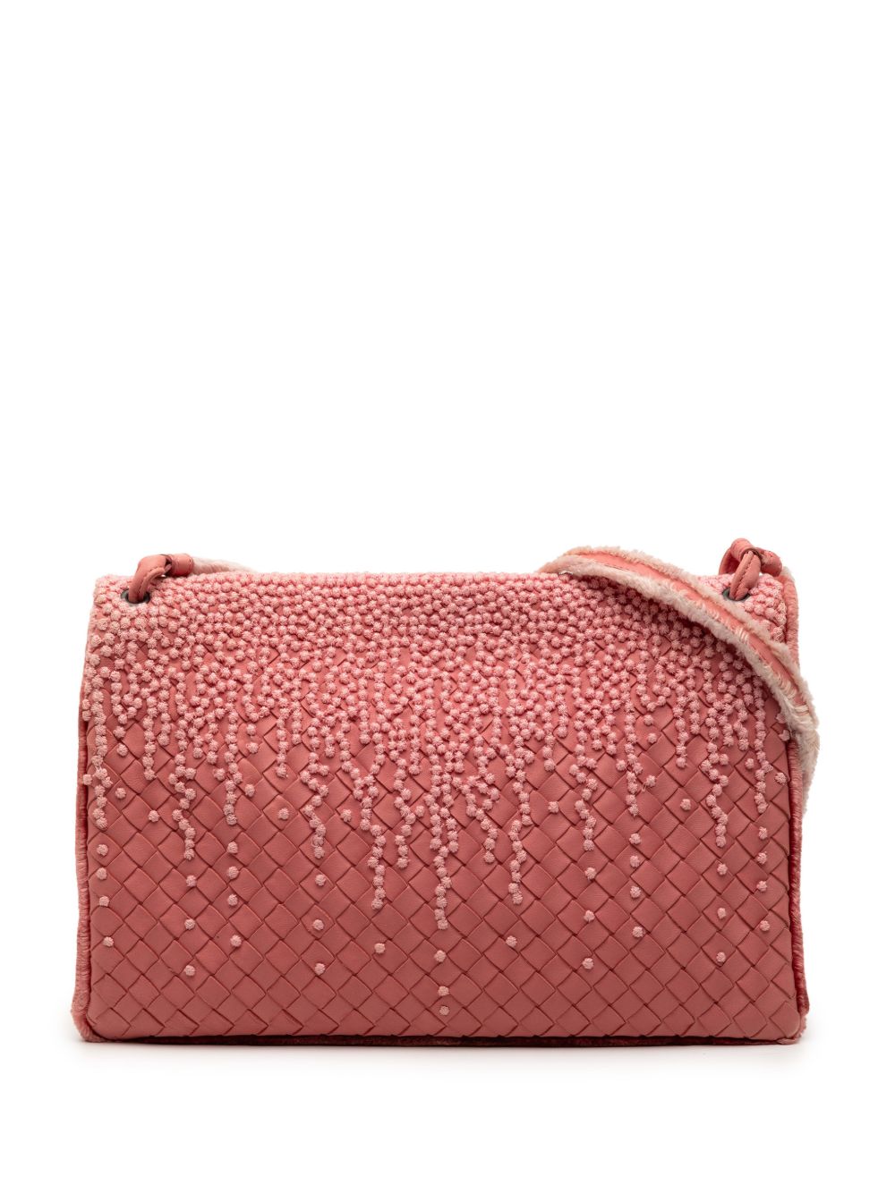 Bottega Veneta 2010 Nappa Intrecciato Embroidered Fold Over crossbody bag
