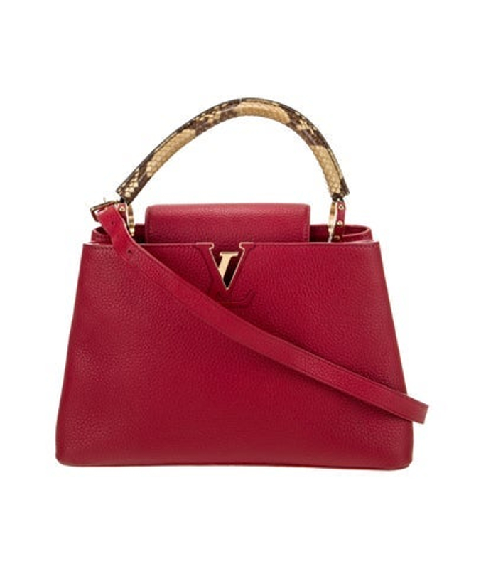 Louis Vuitton Vuitton Embossed Leather Capucines Mm