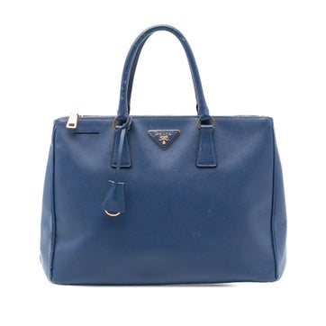 Leather Large Saffiano Lux Galleria Double Zip Tote