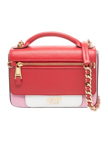 Moschino Leather Top Handle Bag