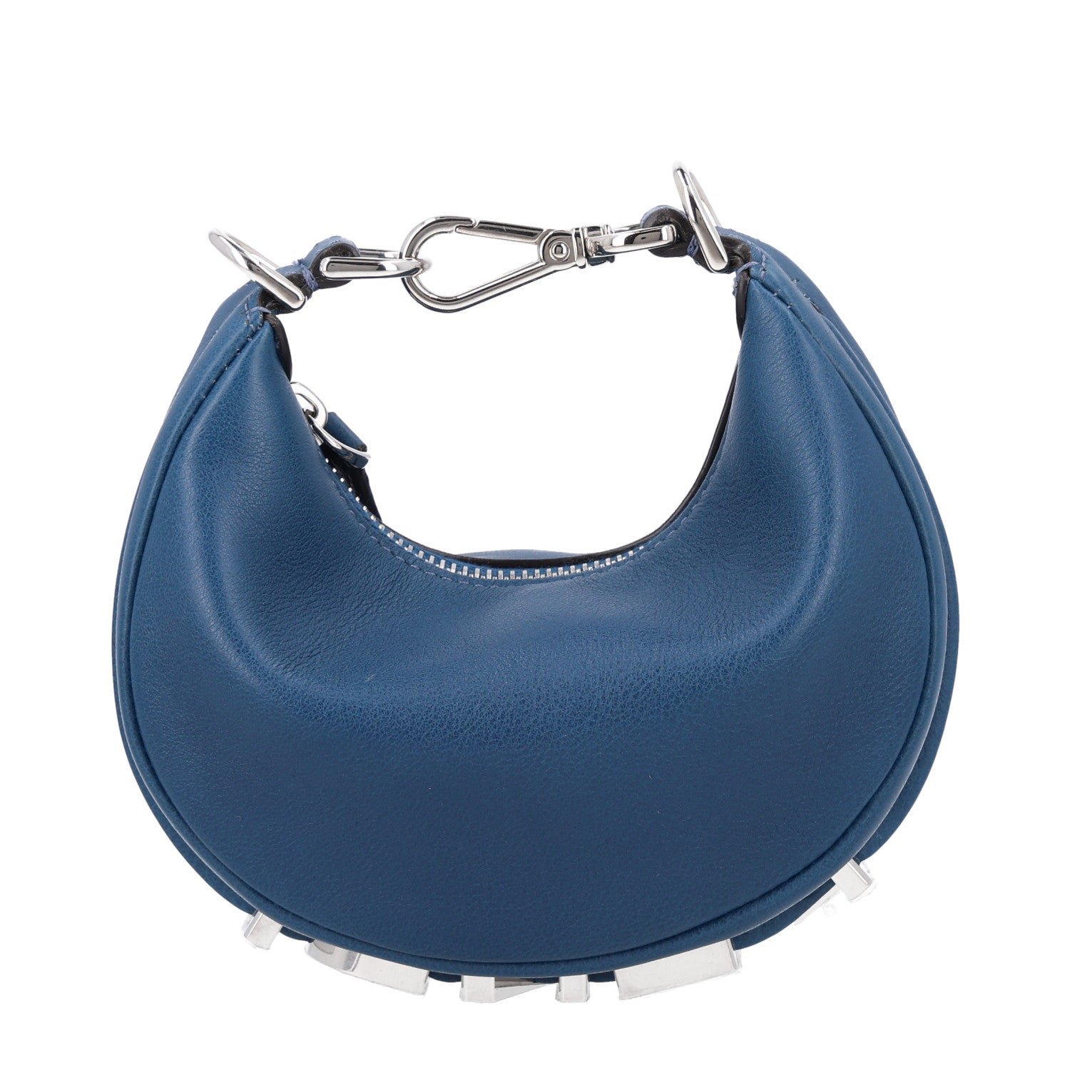 Fendi Vitello Grace Matte Nano Fendigraphy Hobo Charm Mirto