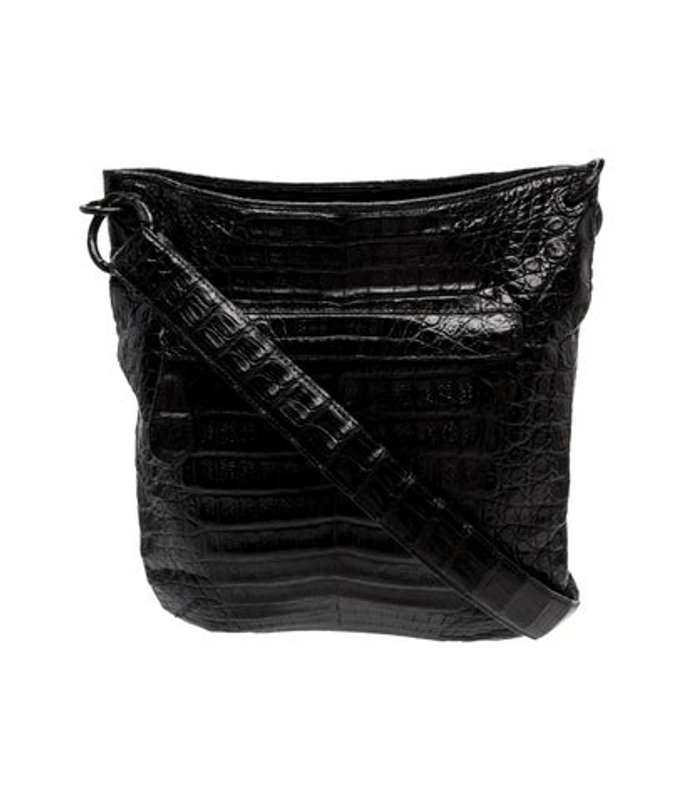 Nancy Gonzalez Gonzalez Embossed Leather Messenger Bag