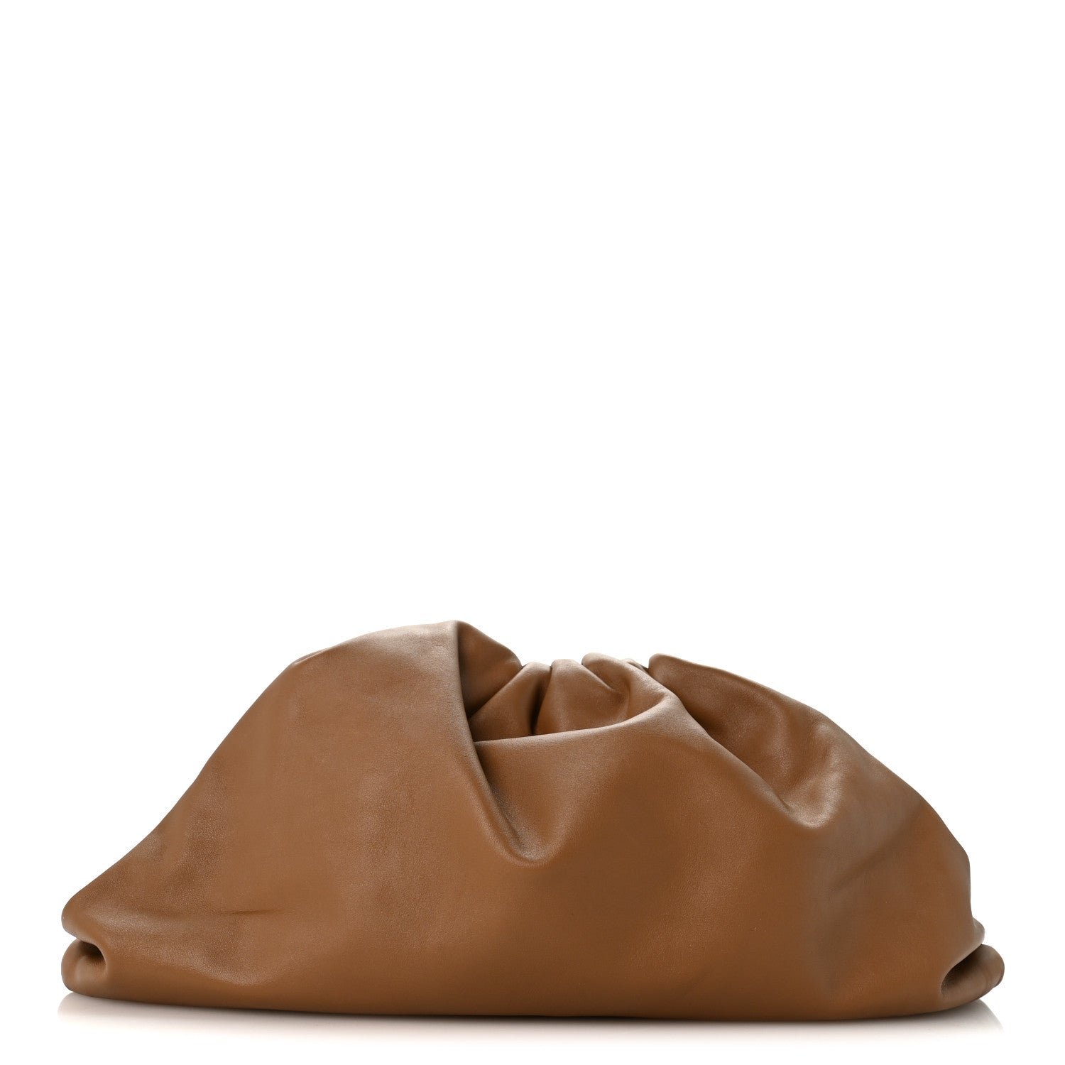 Bottega Veneta Smooth Butter Calf The Pouch Oversized Clutch Cammello