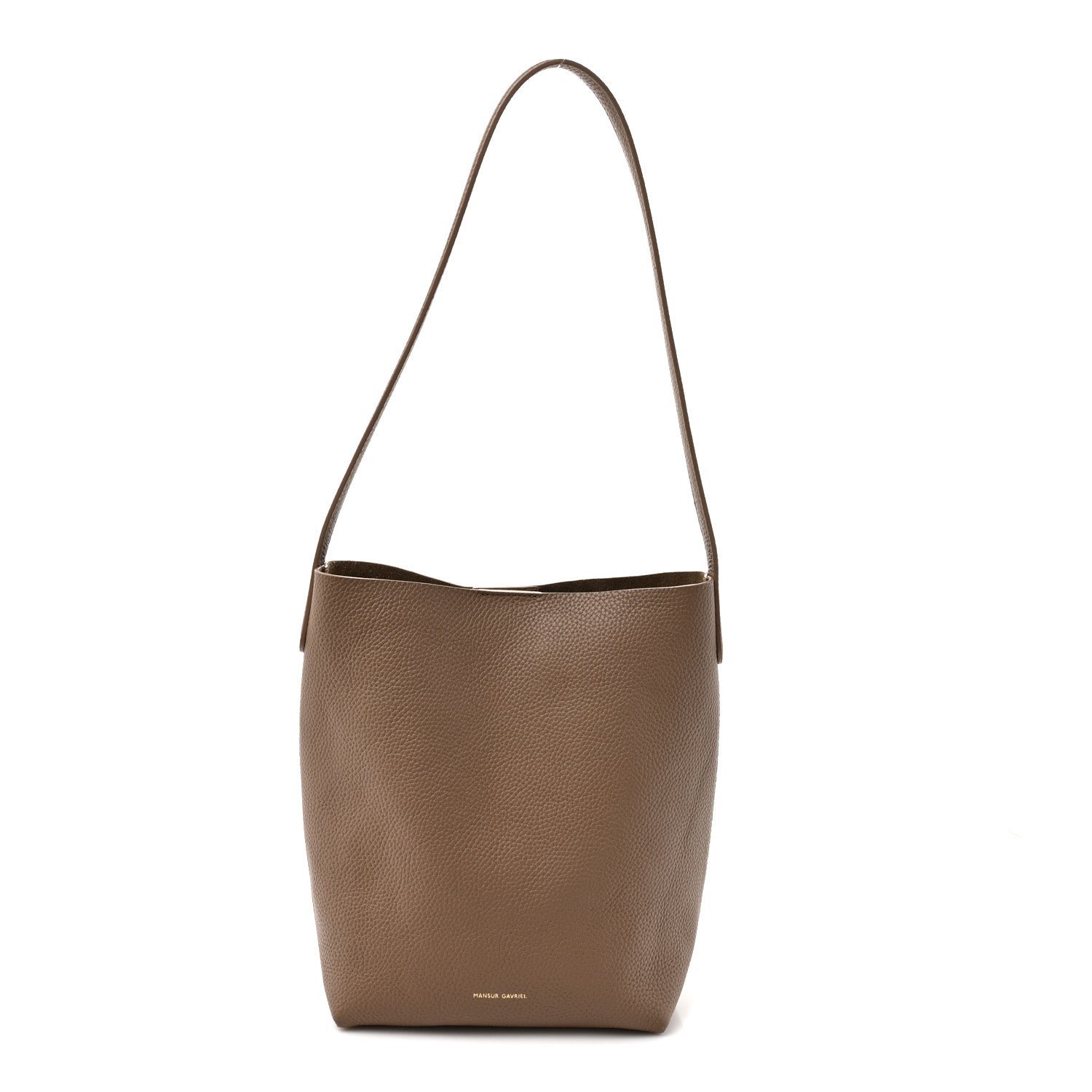 Mansur Gavriel Pebbled Calfskin Small Everyday Cabas Biscotto