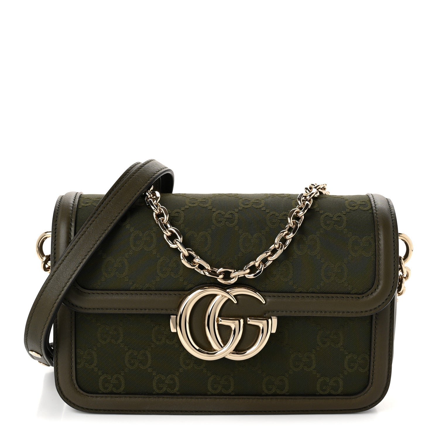 Gucci Monogram Small Gucci Go Shoulder Bag Luscious Green