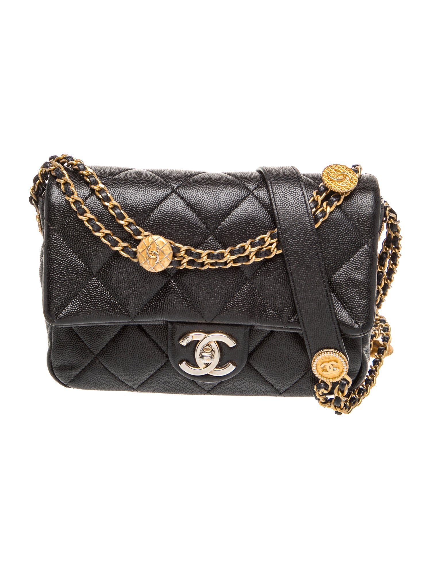 Small Twist Your Buttons Flap Bag