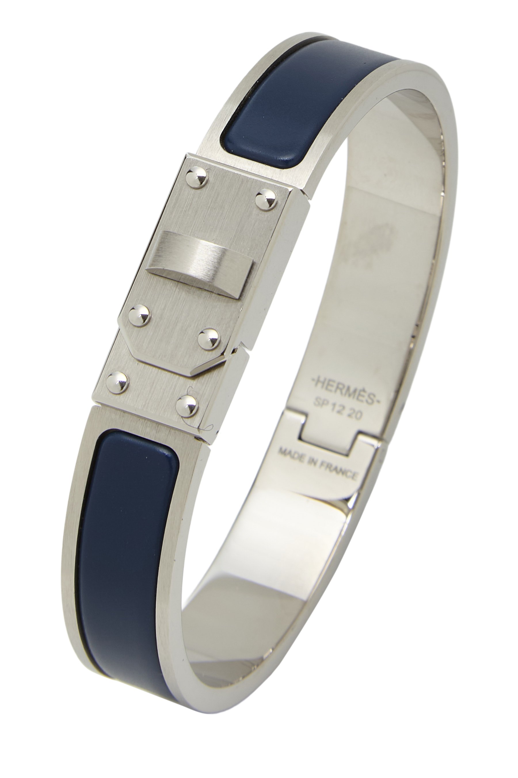 Navy Enamel Kelly Bracelet Narrow GM