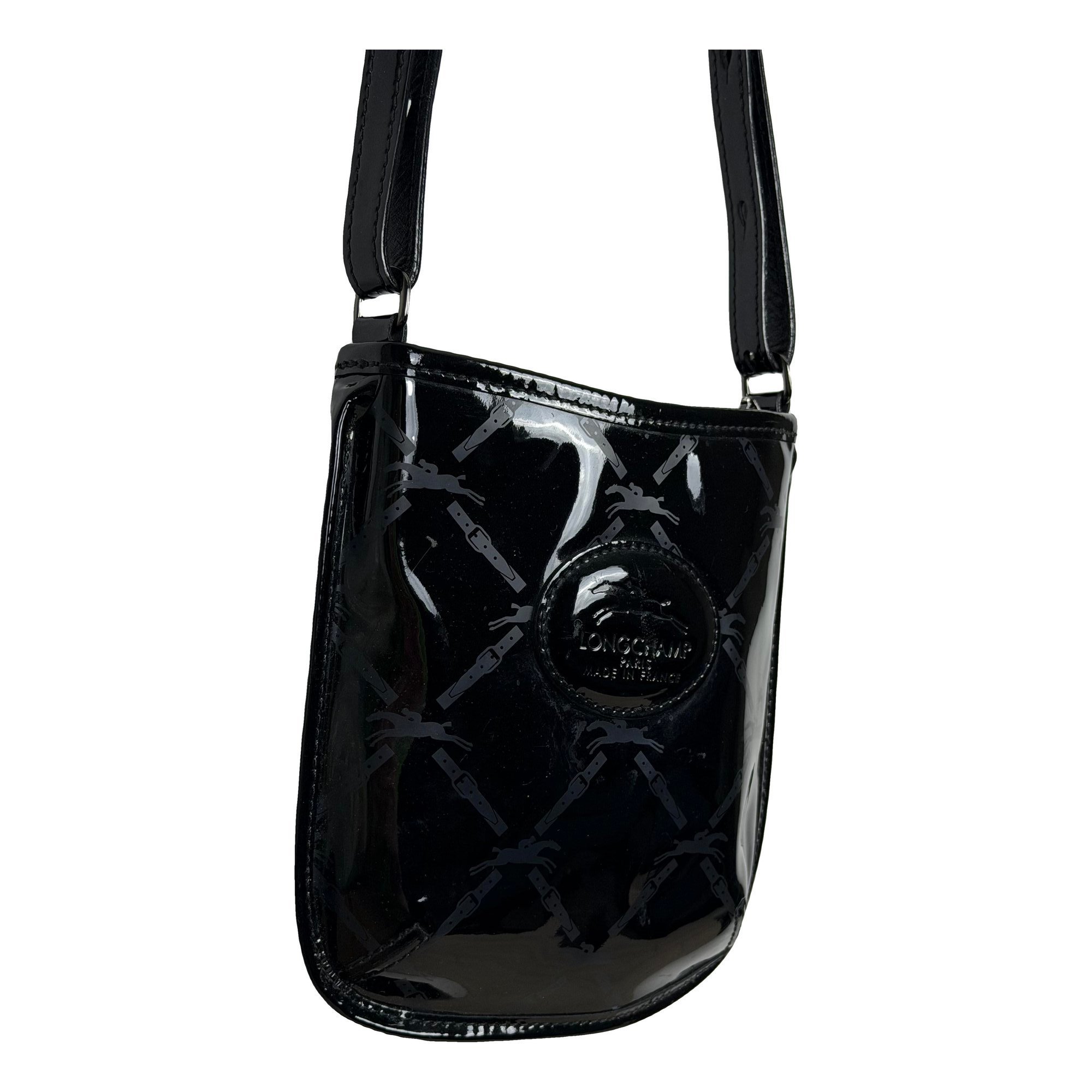 Patent leather crossbody bag