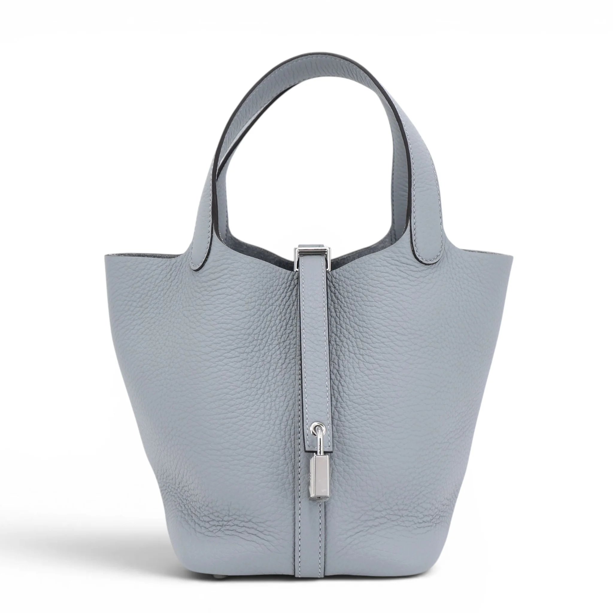 Brand New ( Rank N ) HERMÈS Picotin Lock PM Gris Pantin (P0) Clemence Palladium hardware G (2026)