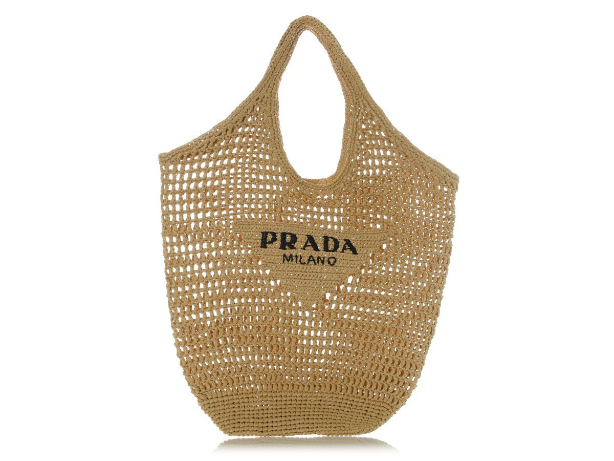 Prada Woven Raffia Tote