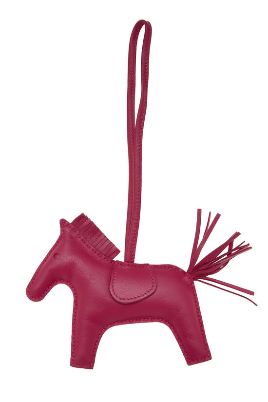 Hermès Rose Mexico Milo Leather Rodeo Bag Charm MM