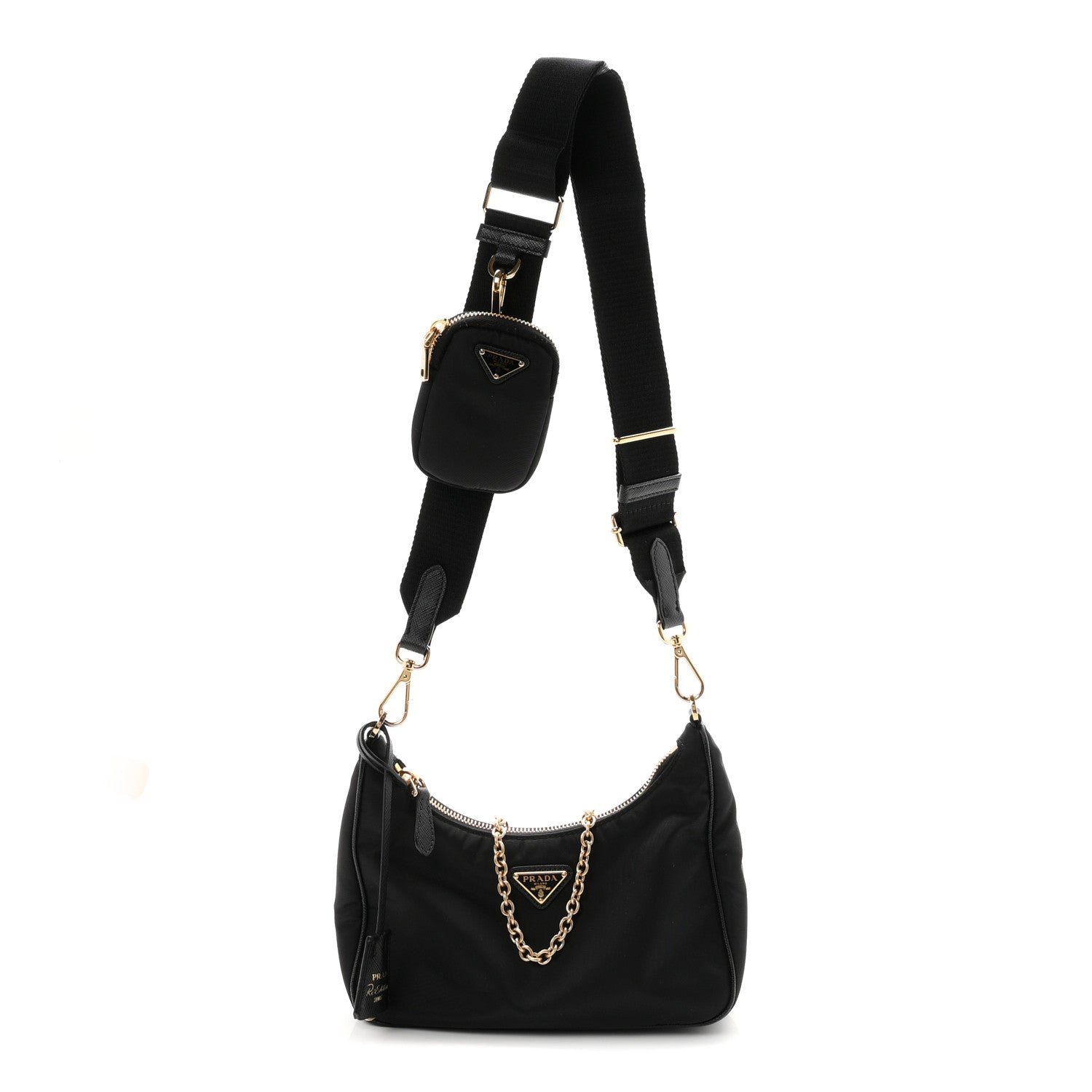 Prada Nylon Re-Edition 2005 Shoulder Bag Black