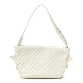 Bottega Veneta BOTTEGA VENETA Nappa Intrecciato Tie Shoulder Bag White