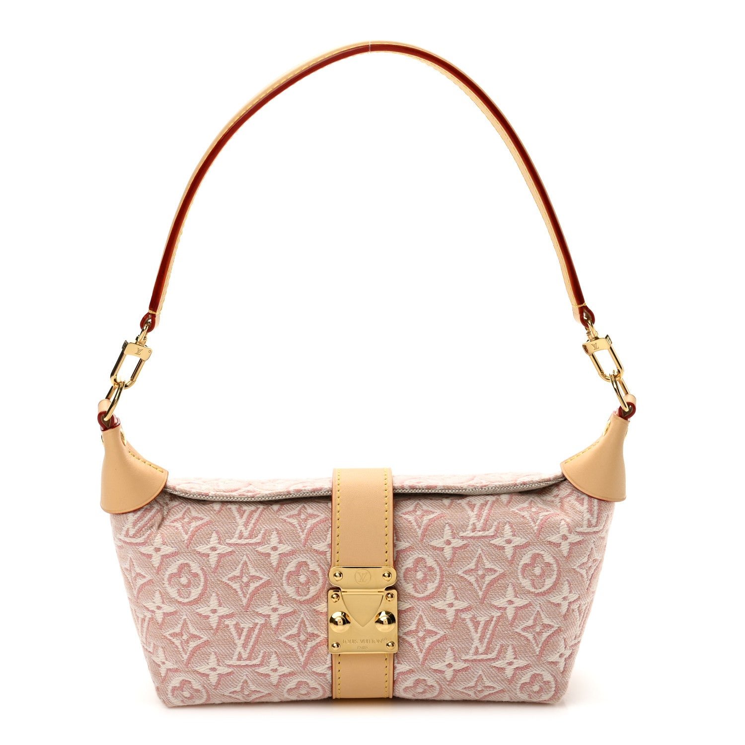 Louis Vuitton Monogram Embleme Mia Pochette Rose Ruban
