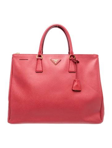 Saffiano Lux Leather Galleria Double Zip XL