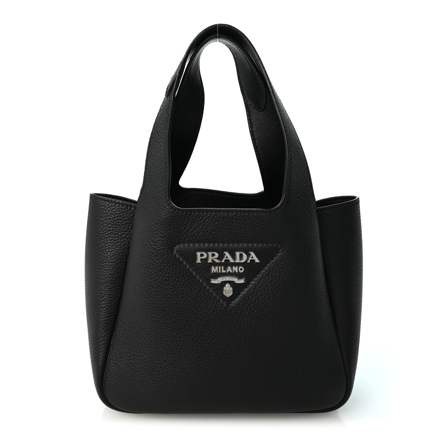Prada Vitello Daino Soft Mini Dynamique Tote Black