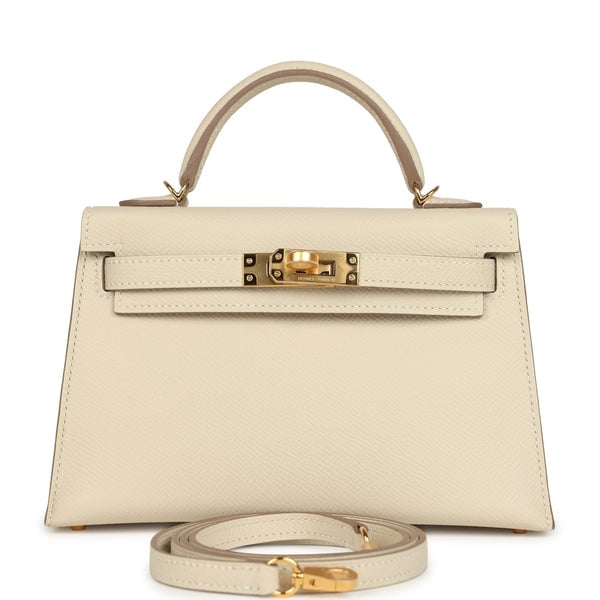 Hermes Kelly Sellier 20 Craie Epsom Gold Hardware