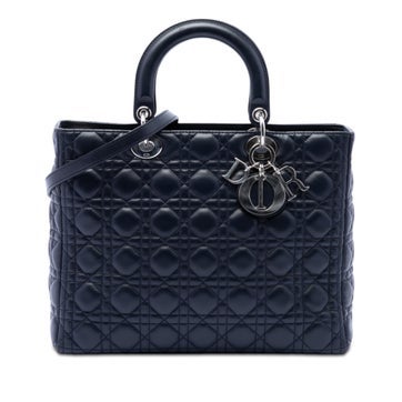 Lambskin Large Lambskin Cannage Lady Dior