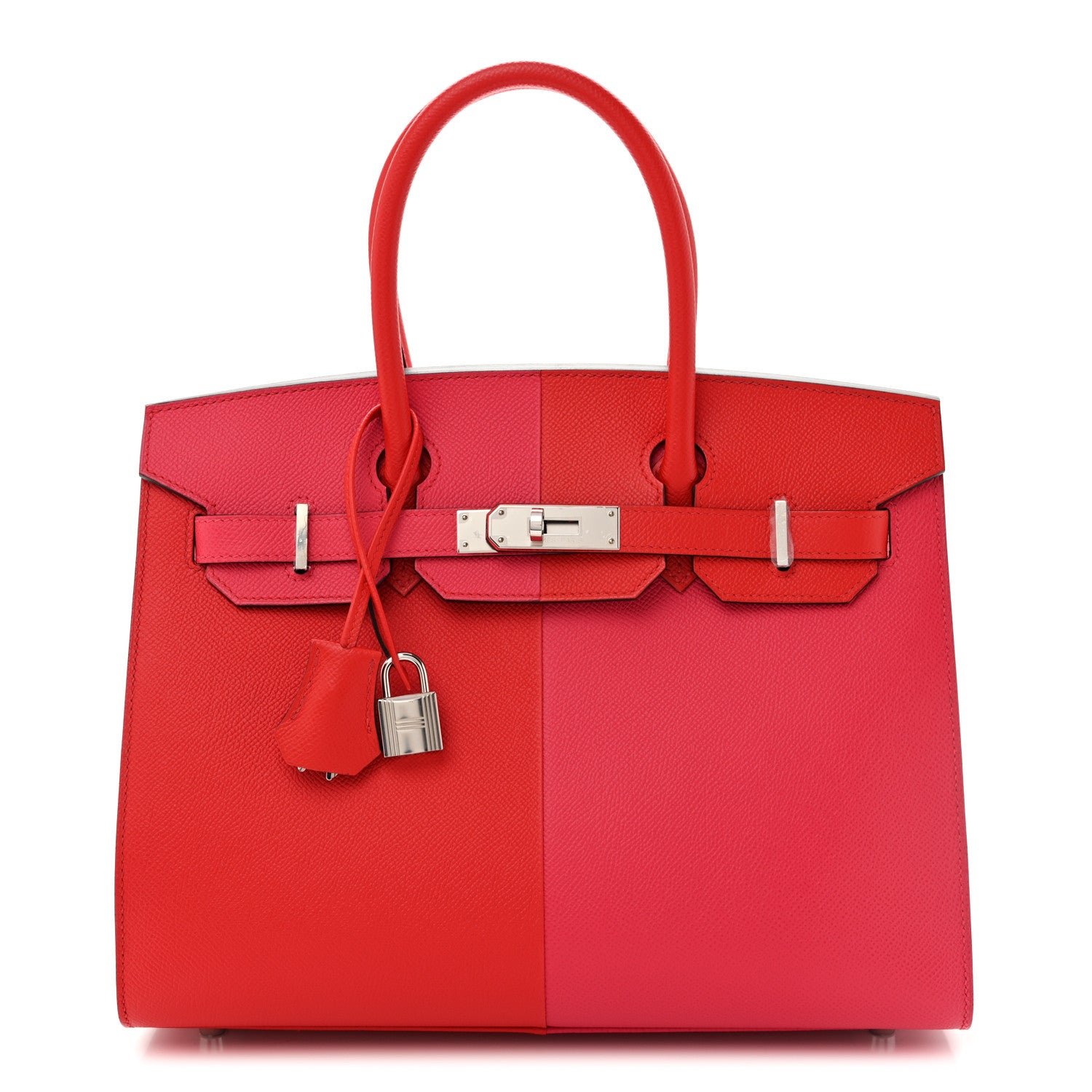 Hermes Epsom Casaque Birkin Sellier 30 Rouge Coeur Rose Extreme Bleu Zanzibar