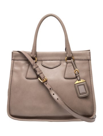 Saffiano Leather Top Handle Bag