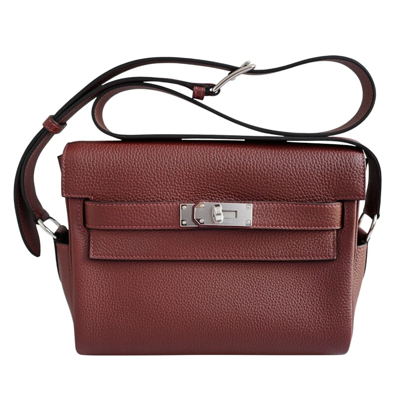 Hermes Rouge H Togo Kelly Messenger PM Palladium Hardware, 2025