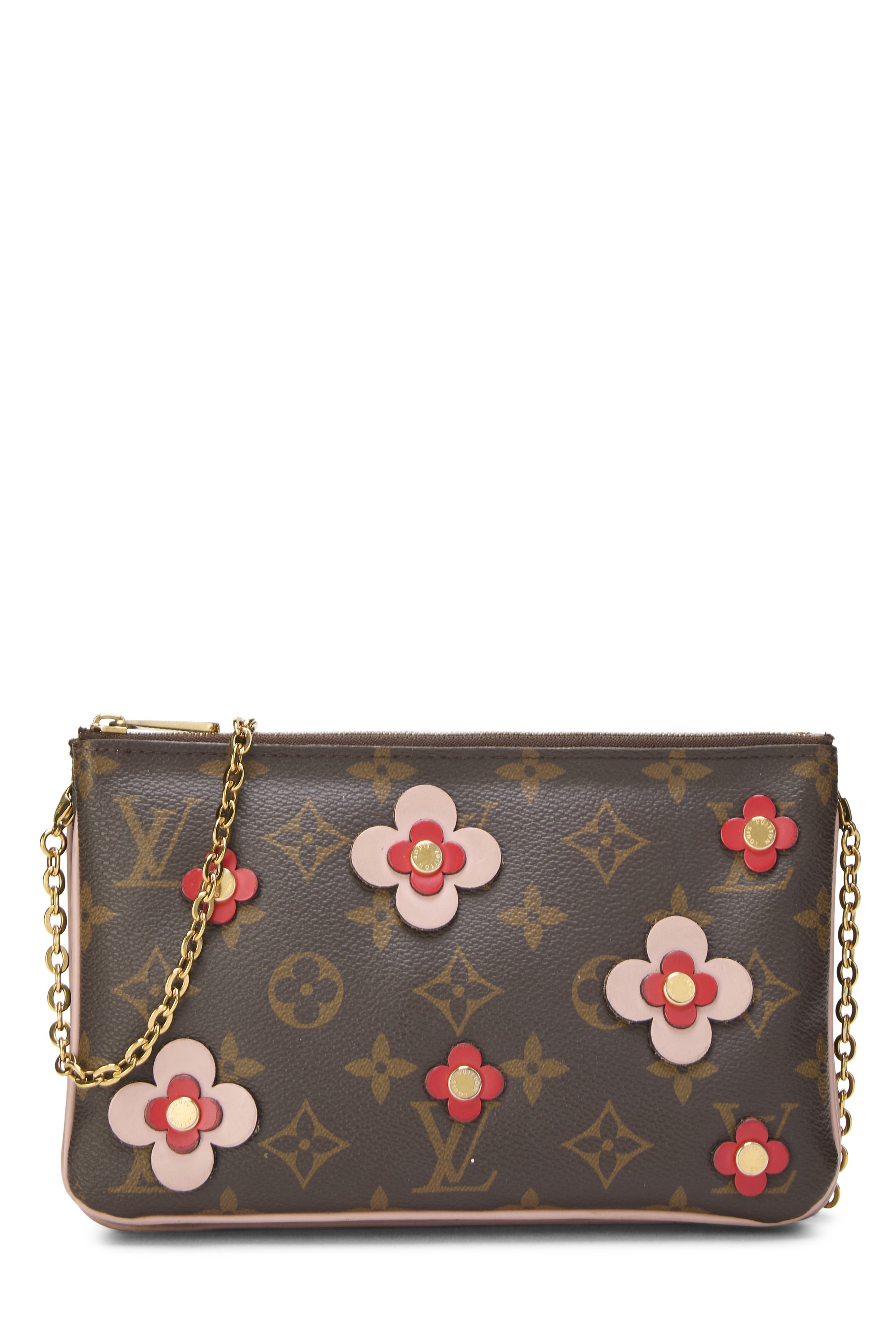 Monogram Flower Double Zip Pochette