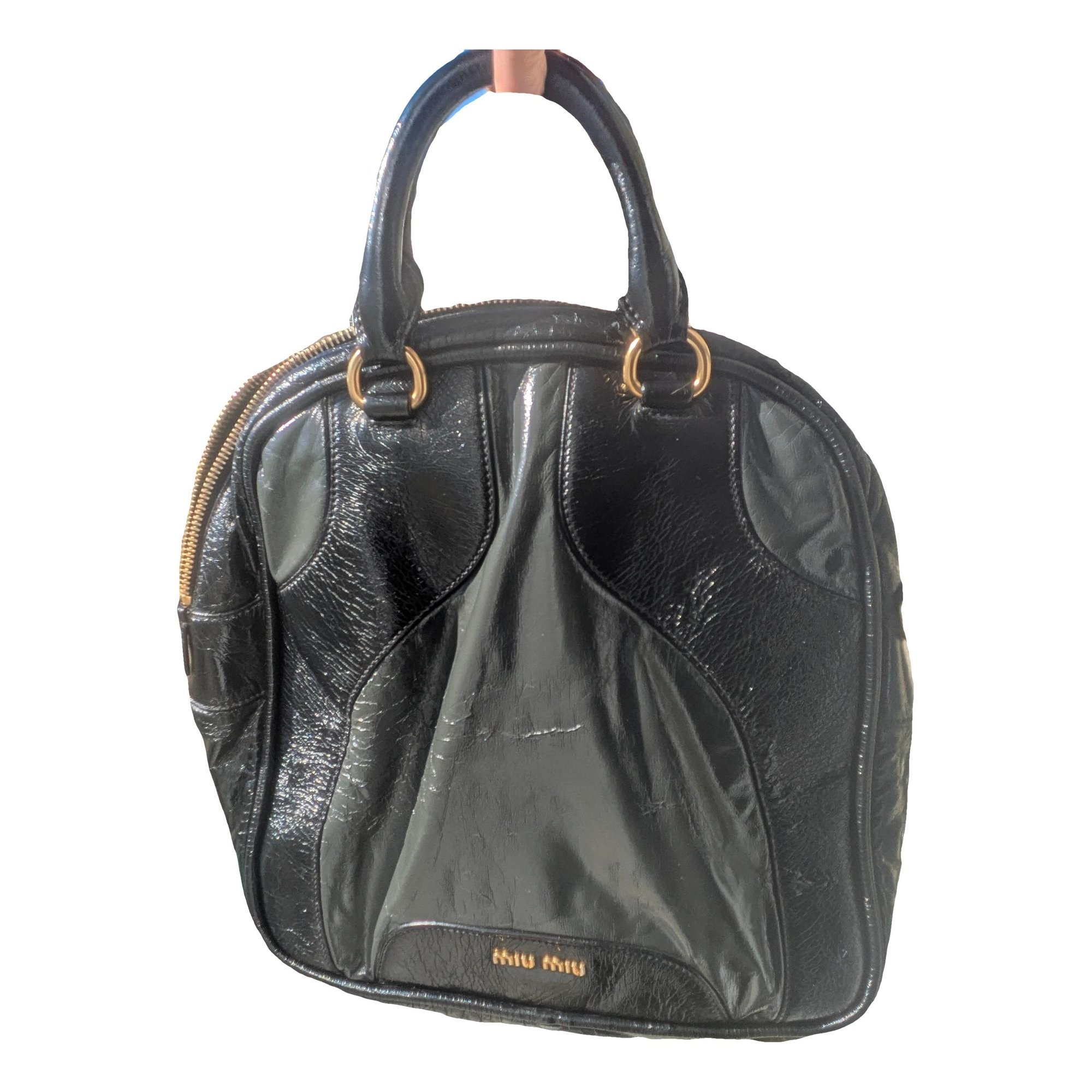 Vitello patent leather bowling bag