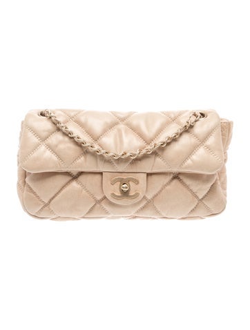 Small Bubble Quilt Flap Bag