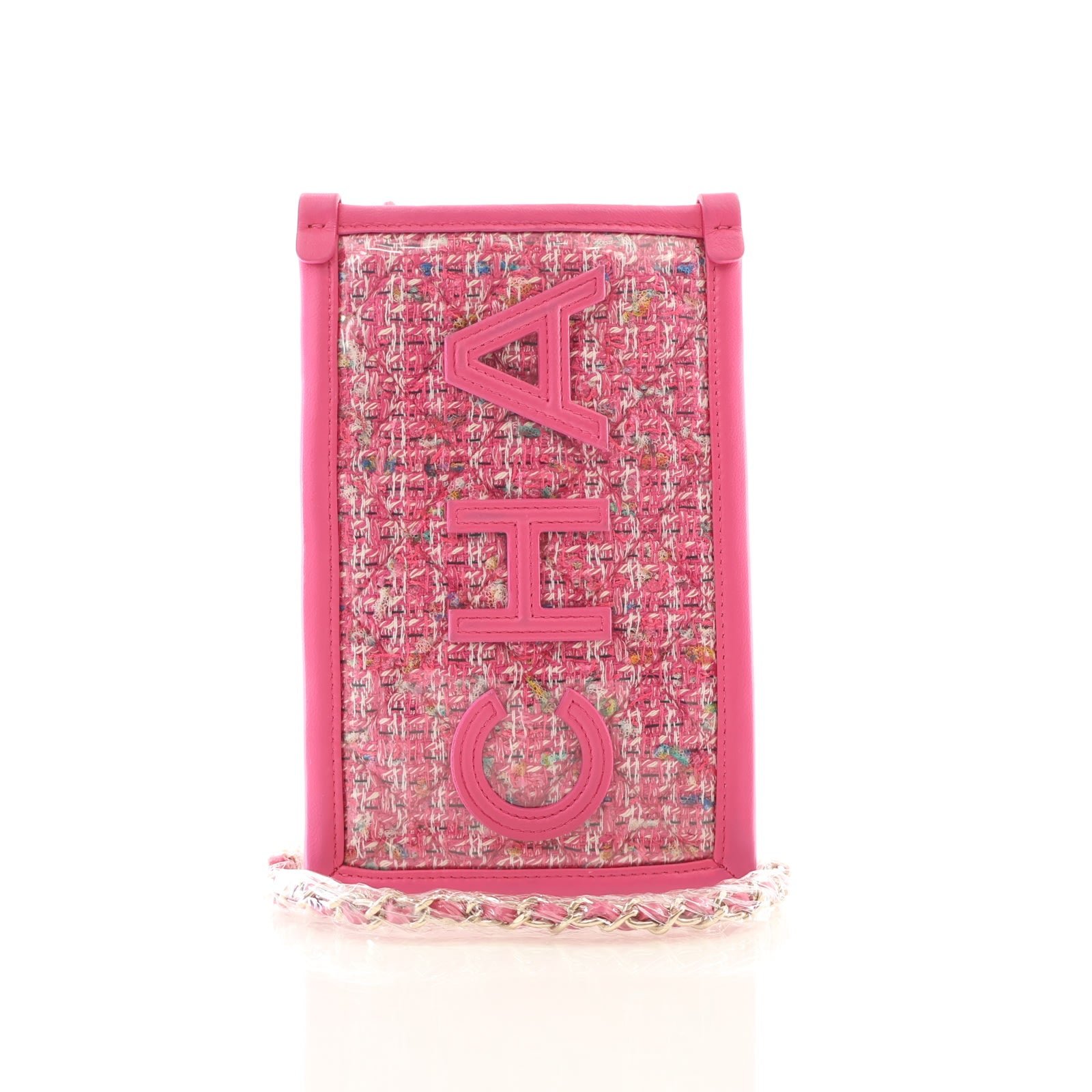 Chanel PVC Tweed Clutch With Chain