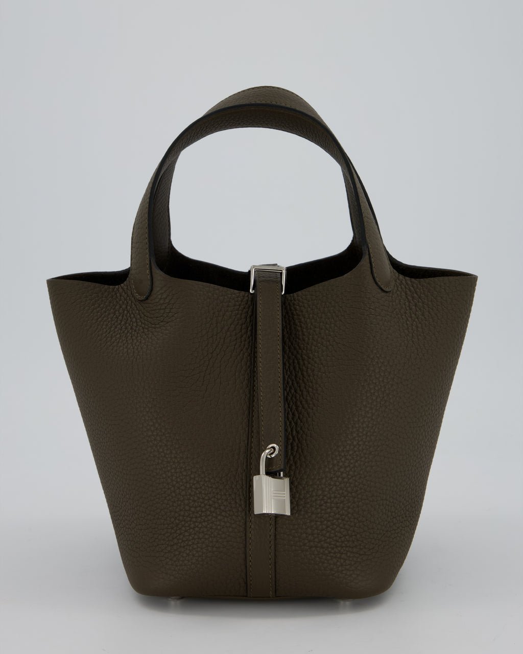 Hermès Picotin Lock 18 Bag in Vert Loden Taurillon Clemence Leather with Palladium Hardware