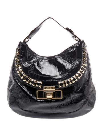 Patent Leather Top Handle Bag