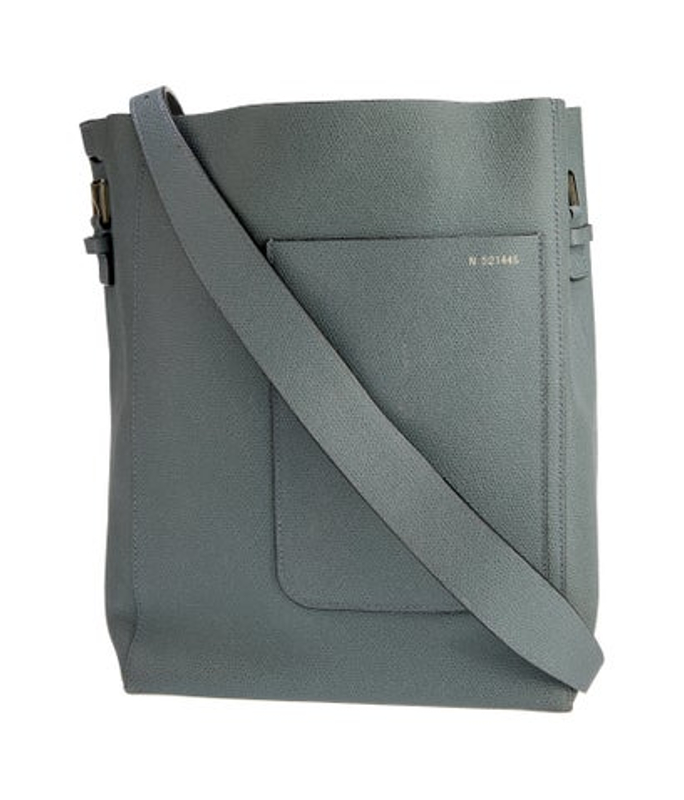 Valextra Embossed Leather Shoulder Bag