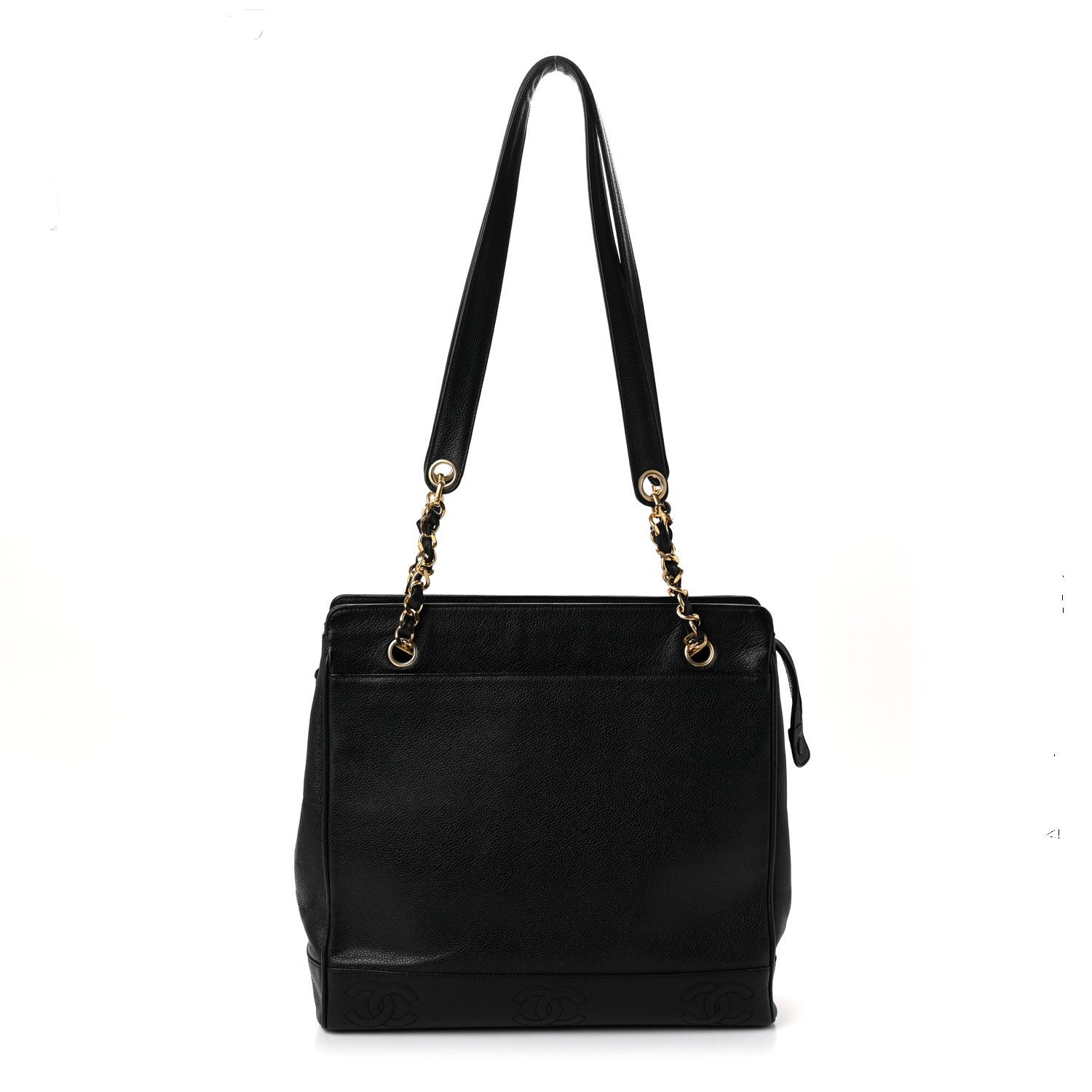 Chanel Caviar Triple CC Shoulder Bag Black
