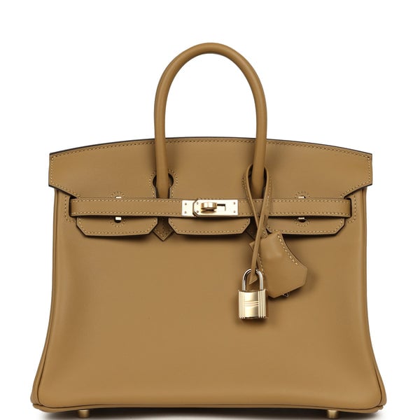 Hermes Hermes Birkin 25 Dune Swift Permabrass Hardware