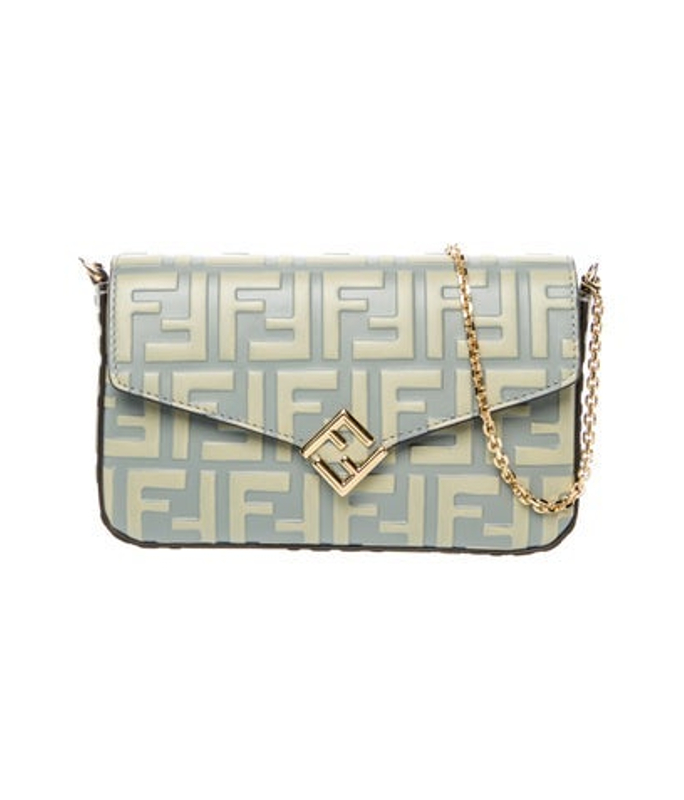 Fendi Zucca Ff Diamond Wallet On Chain