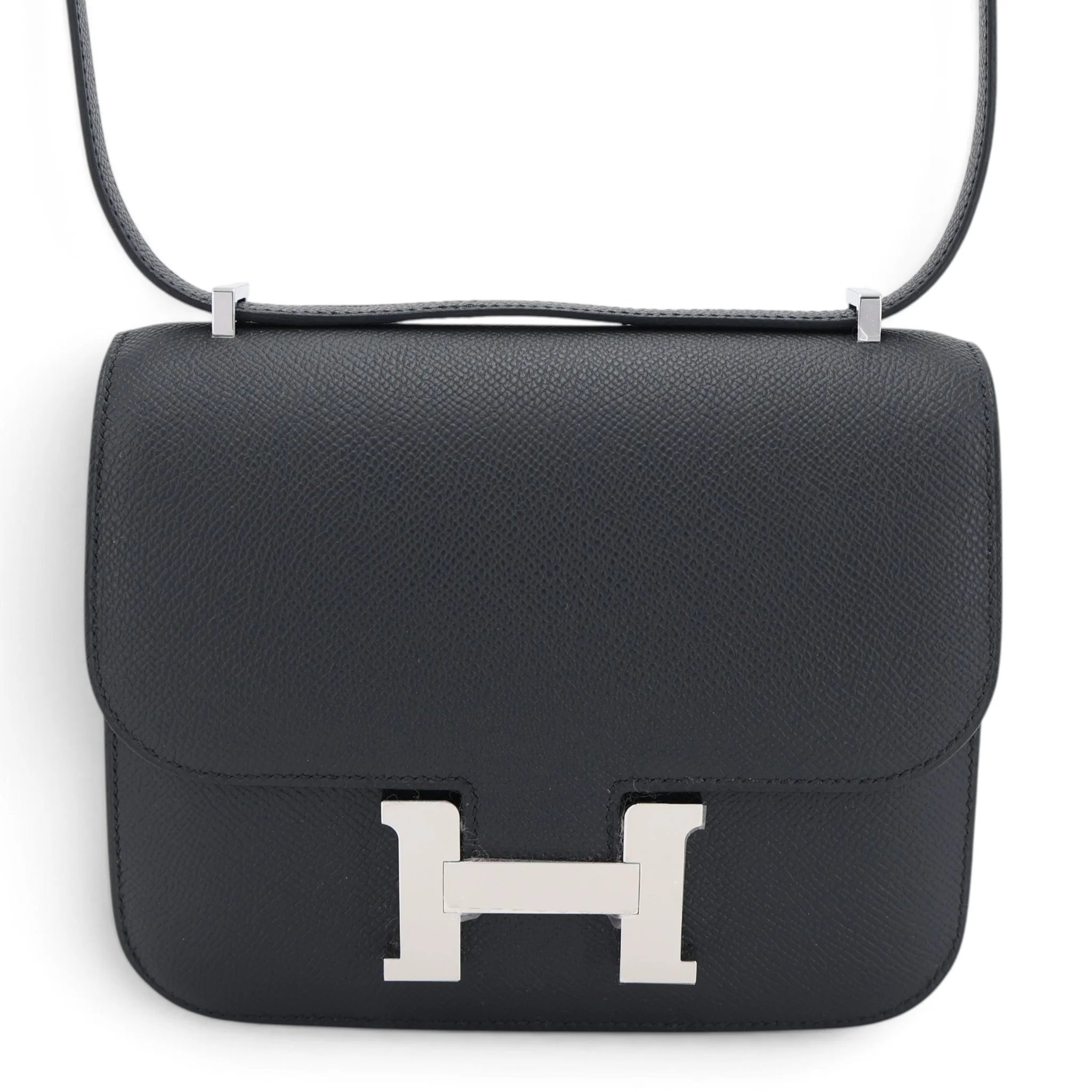 Brand New ( Rank N ) HERMÈS Constance Mini Noir (89) Epsom Palladium hardware K (2025)