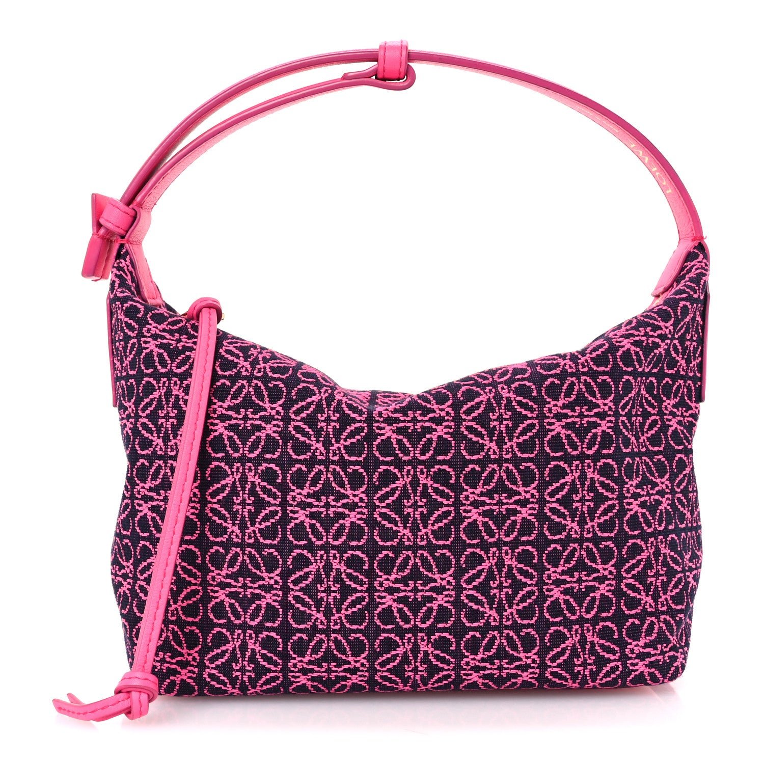 Loewe Jacquard Anagram Calfskin Small Cubi Bag Pink