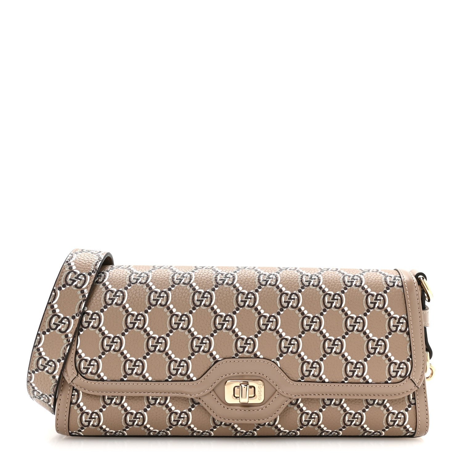 Gucci GG Shadow Monogram Small Luce Shoulder Bag Beige