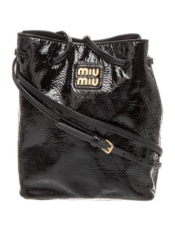 Patent Leather Bucket Bag