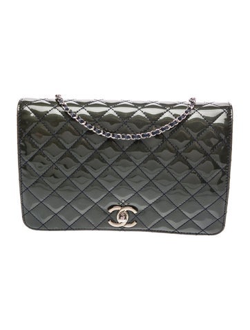 Quilted Patent Leather Clutch