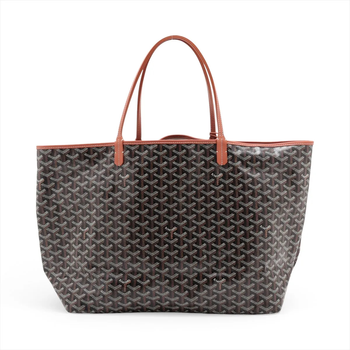 Goyard Saint Louis GM PVC & leather Tote bag Brown