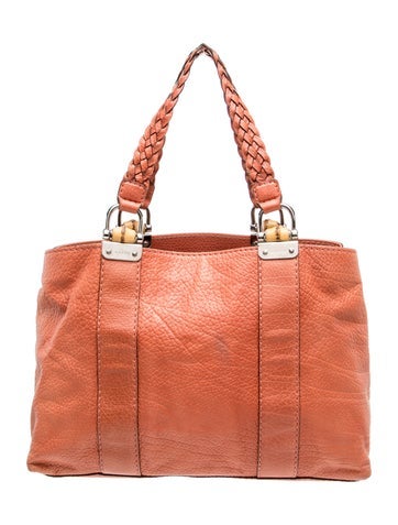 GG Signature Orange Bamboo Braided Bag
