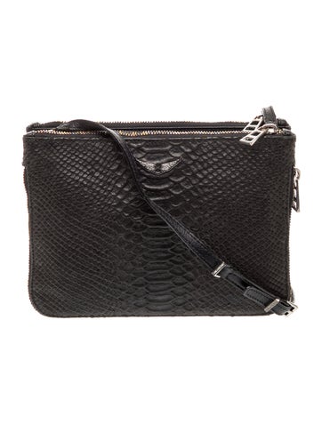 Embossed Leather Crossbody Bag
