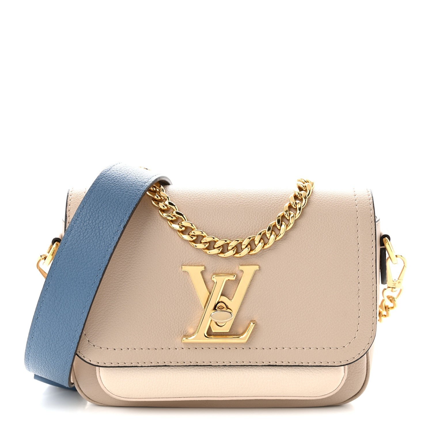 Louis Vuitton Grained Calfskin Lockme Tender Greige