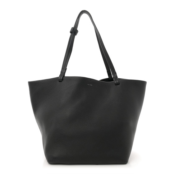 The Row Grained Calfskin Park Tote Three Black